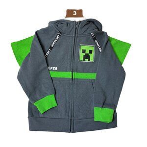 Minecraft Boys’ 2-Piece Jacket & Tee Set – Green/Gray – Size 3
